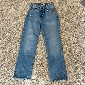 Abercrombie & Fitch Ankle Straight Ultra High Rise Jeans
